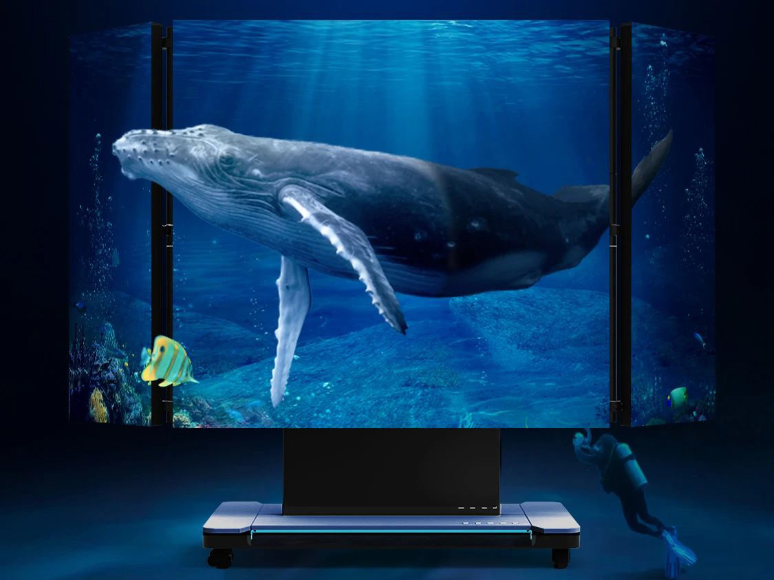 环亚集团全新一代3D折叠屏首秀北京教育装备展，开启智慧教育多维交互时代